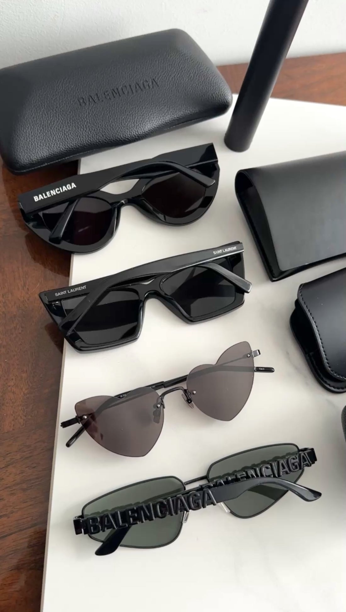 Balenciaga Black Script Sunglasses BB0107S