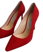 Jimmy Choo Red Suede Pump