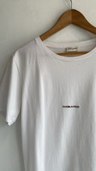 Saint Laurent White Logo Tee - M