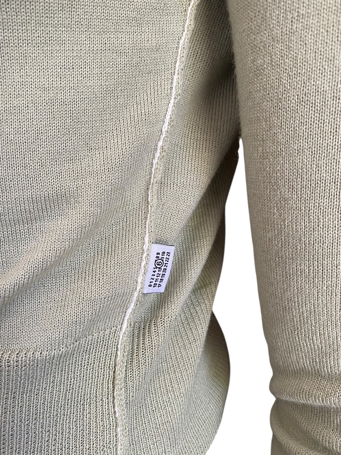 Maison Margiela MM6 Sage Green Reverse Wool Cardigan - M
