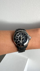 Chanel J12 Black Ceramic and Rubber 33mm Wrist Watch H0681