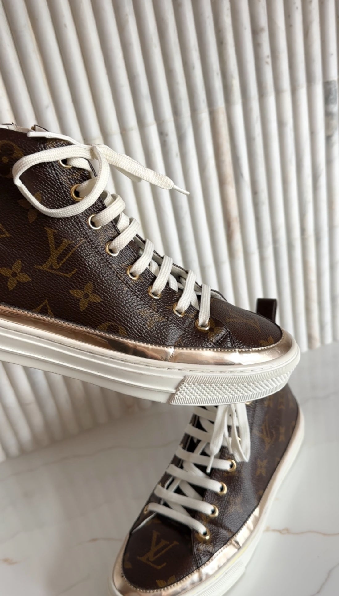 Louis Vuitton Monogram Canvas Stellar High Top Sneakers - 36