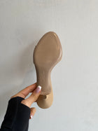 Ferragamo Beige Bow Logo Mules.