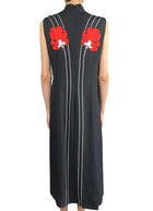 Prada Black Peony Print Maxi Dress - IT 44 / US 8