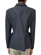 Christian Dior Navy 30 Montaigne Silk Double Breasted Bar Jacket - 42 / US 10