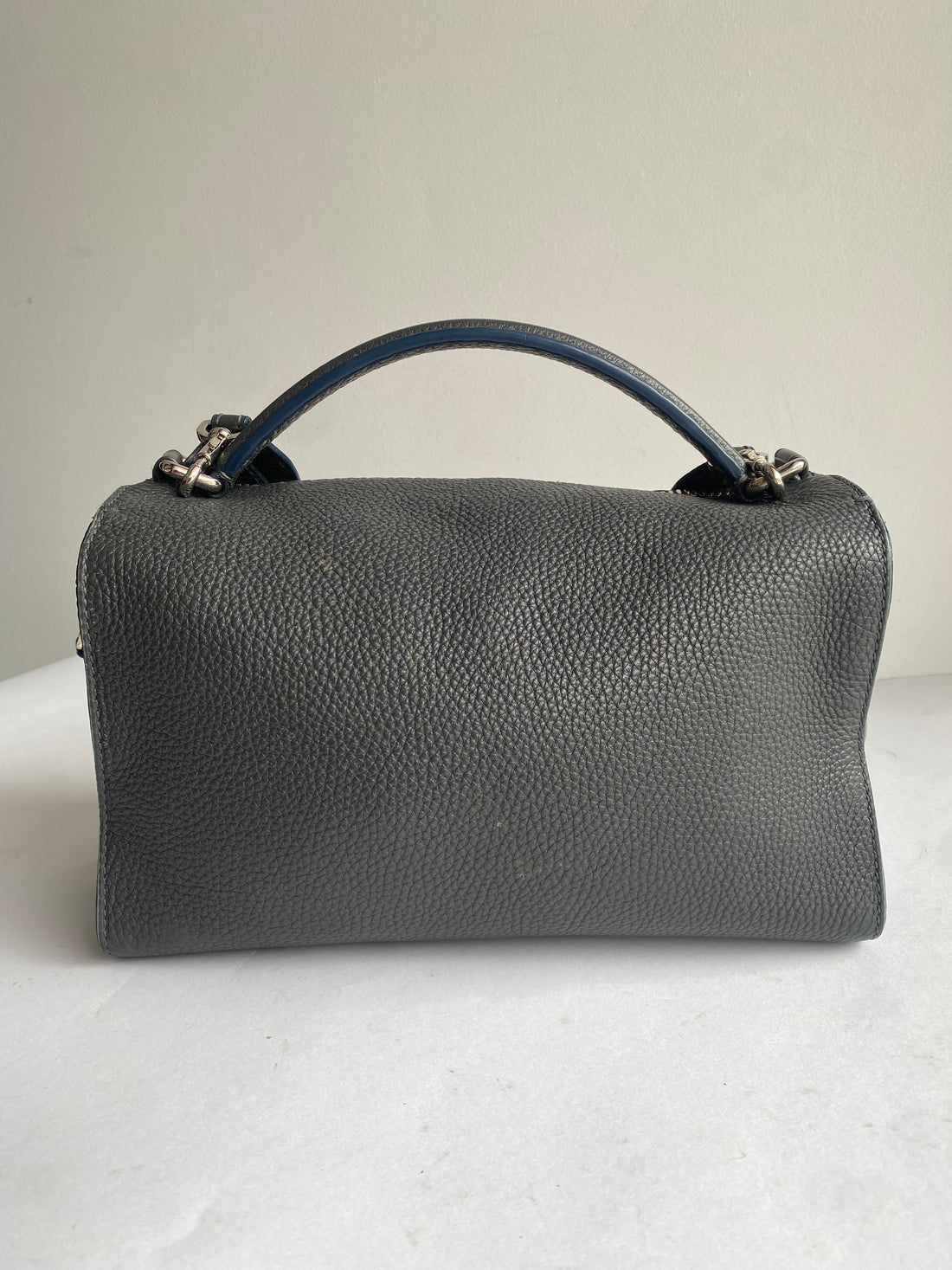 Fendi Slate Selleria Lei Boston Shoulder Bag