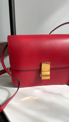 Celine Red Medium Box Shoulder Bag