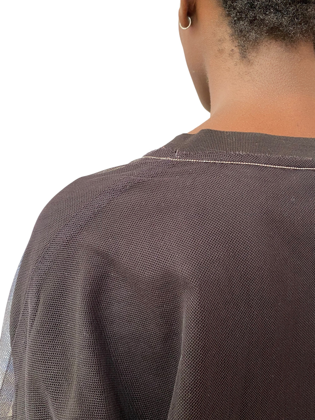 Fabiana Fillipi Black Mesh Overlay Sweater - XXL