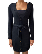 Gucci Black Cashmere Cardigan Coat - M / US 6