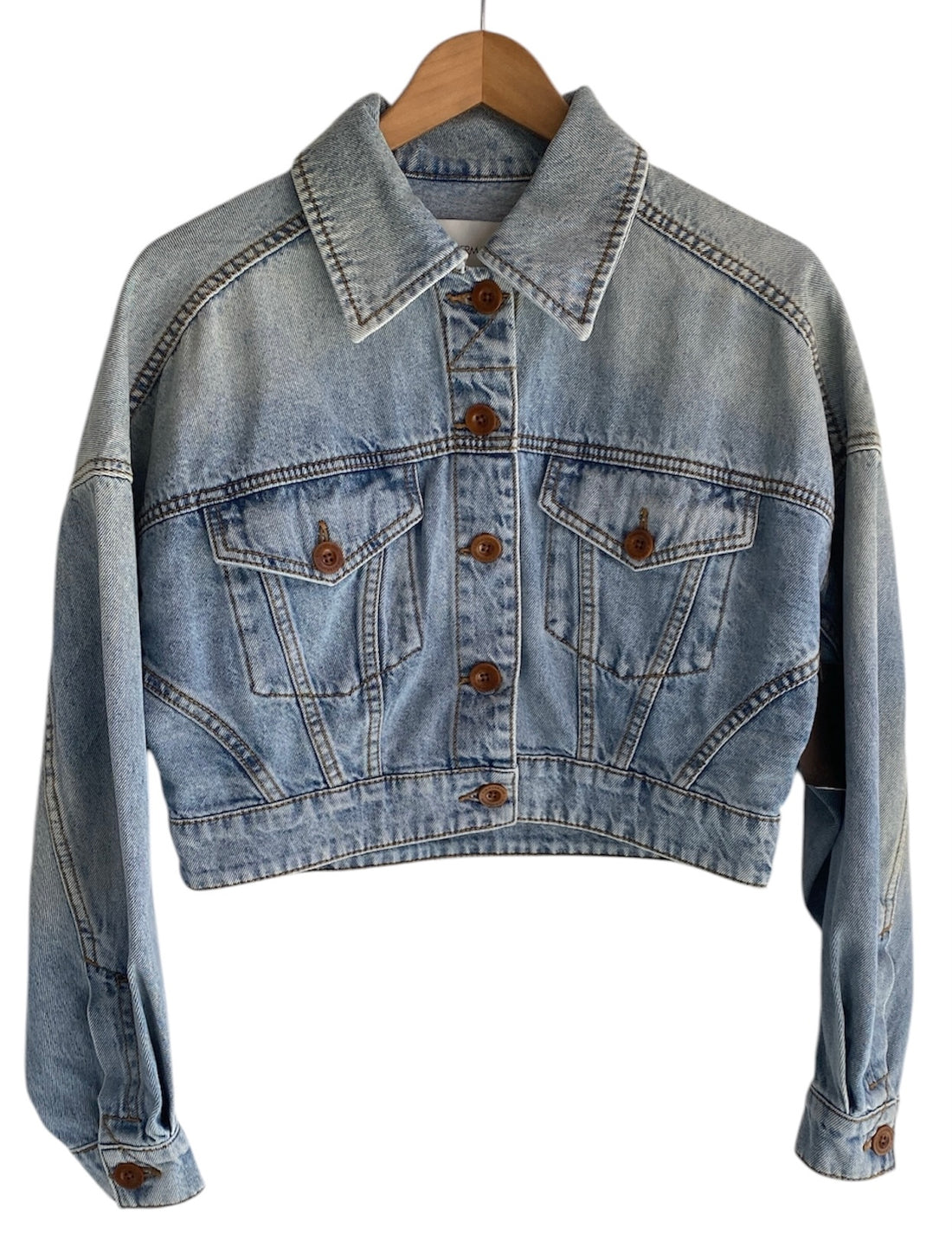 Zimmerman Cropped Denim Jacket - 1 (4/6)