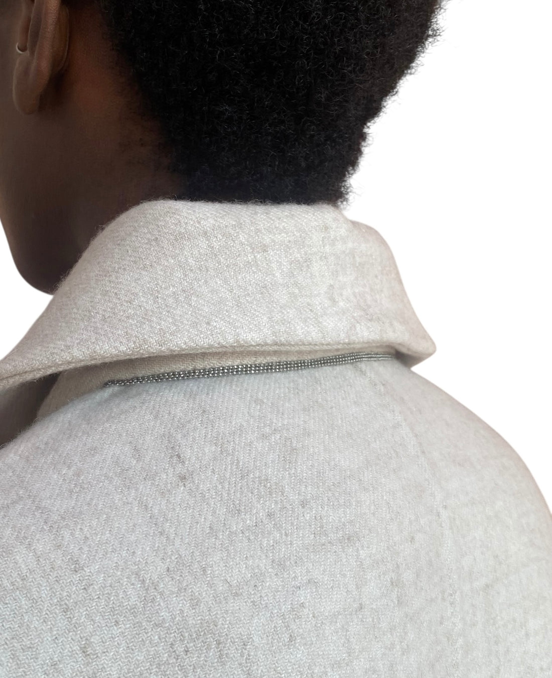 Brunello Cucinelli Beige Monili Embellished Hand-Finished Cashmere Coat - 38 / US 2-6