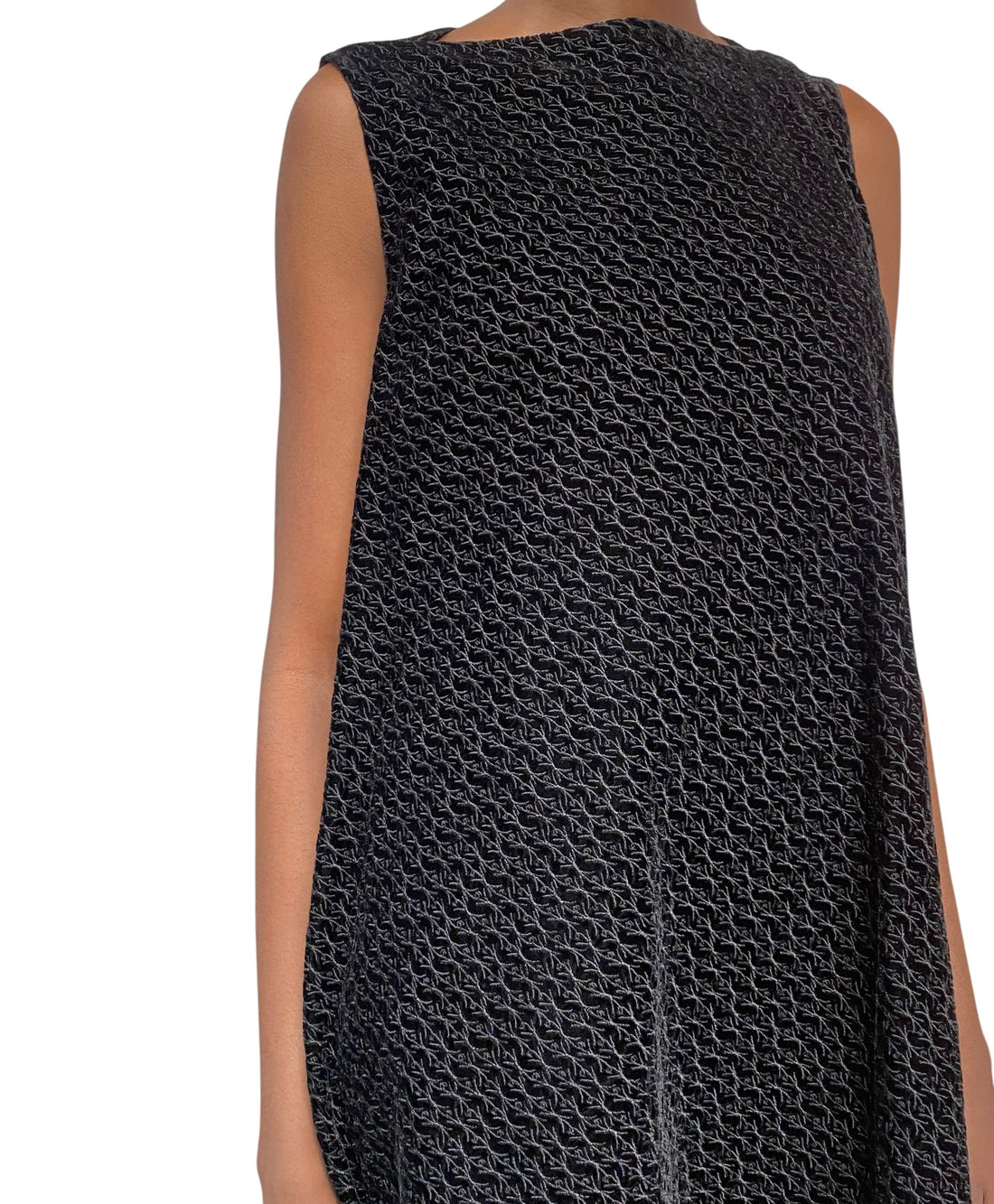 Alaia Black Mini Textured Tent Dress - 44 / US 12