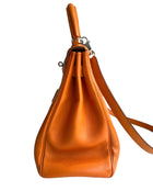 Hermes Orange Epsom Kelly 32 Retourne PHW Bag