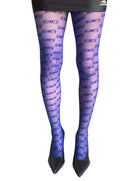 Balenciaga Blue Sheer BB Logo Tights - S