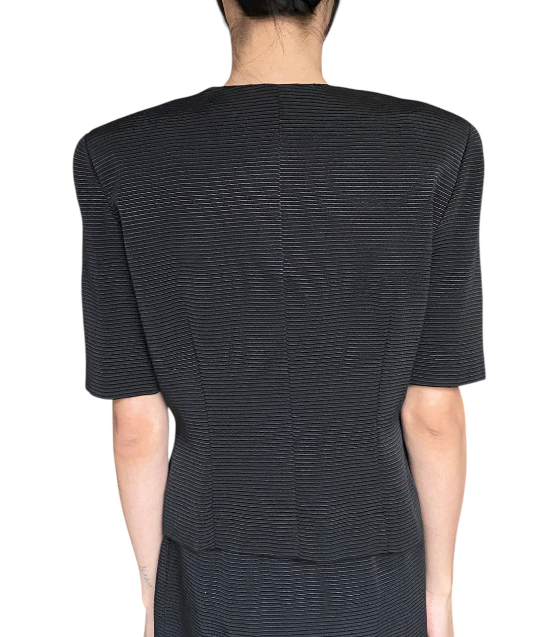 Celine Vintage Black Jewel Button Skirt Suit - 40 / US 4