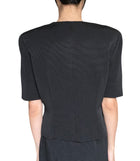 Celine Vintage Black Jewel Button Skirt Suit - 40 / US 4