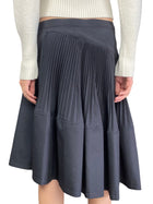 Junya Watanabe Black Pleated Asymmetrical Midi Skirt - M