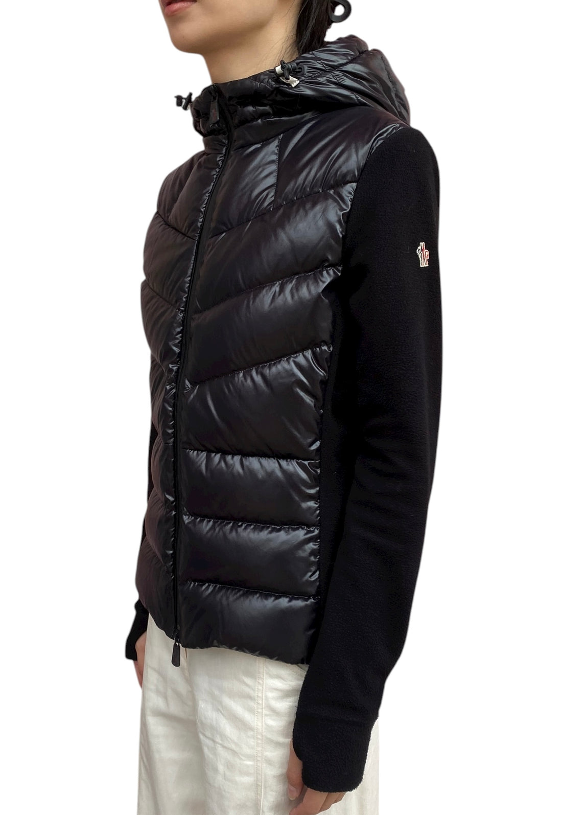 Moncler Black Maglia Padded Cardigan - L / US 8
