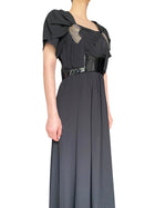 Gucci Tom Ford Black Jewel Belted Gown - IT 44 / US 8
