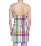 Area Gingham Multicolour Embellished Mini Dress - US 6