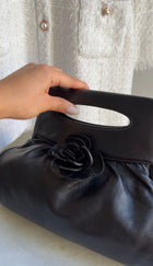 Chanel vintage 2003 Leather Camelia Frame Clutch Bag