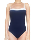 Gucci Navy Logo One-Piece Swimsuit - M