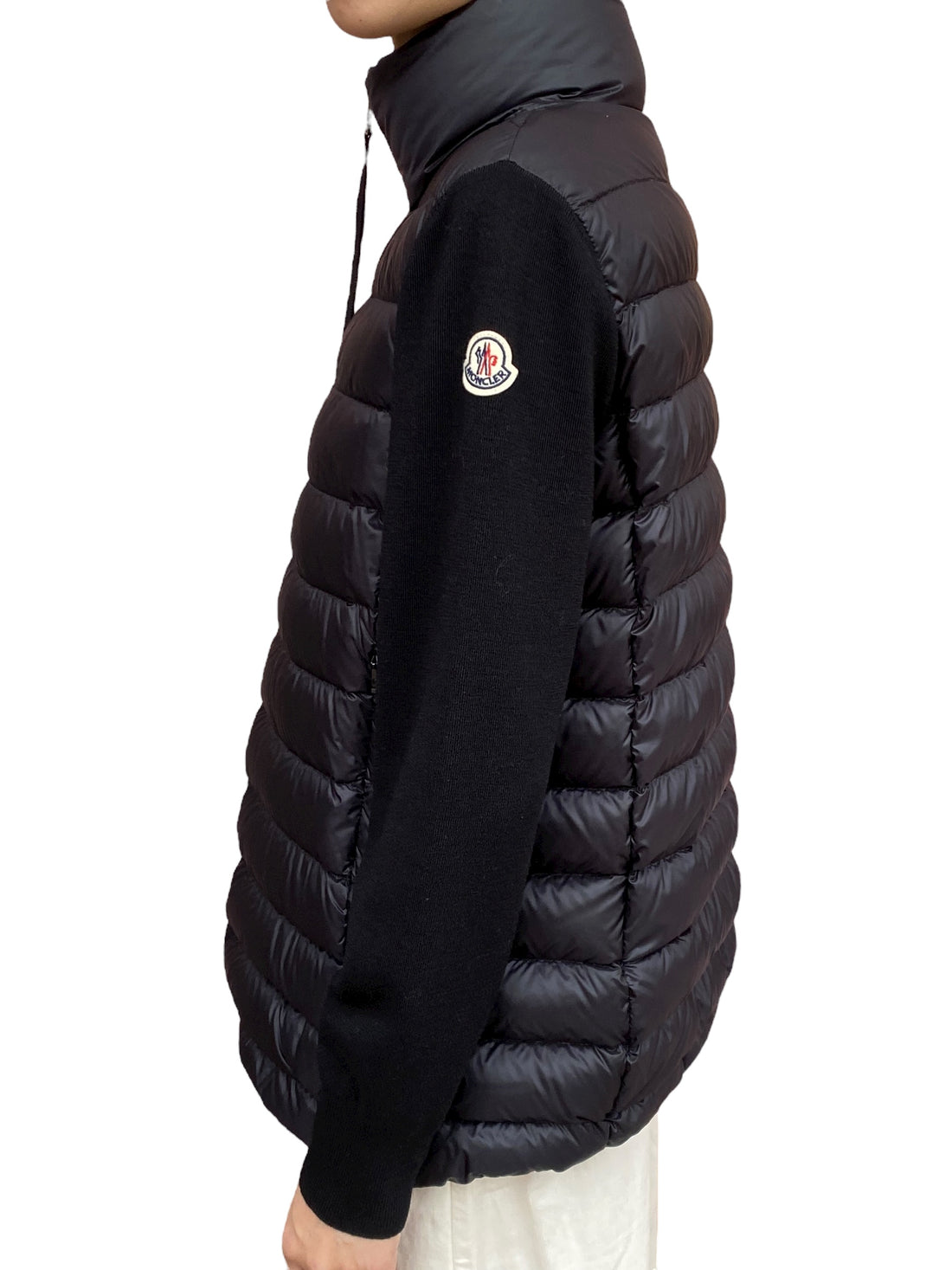 Moncler Black Tricot Padded Cardigan - M / US 6-8