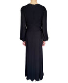 Giambattista Valli Black Bow-Tie Draped Long Sleeve Gown - IT 44 / M / US 6-8