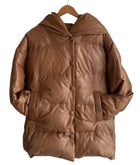 Lamarque Brown Leather Puffer
