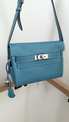 Hermes Kelly Messenger PM Evercolour New Blue Jean PHW