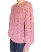 Brunello Cucinelli Pink Cashmere Cable Knit Sweater - M