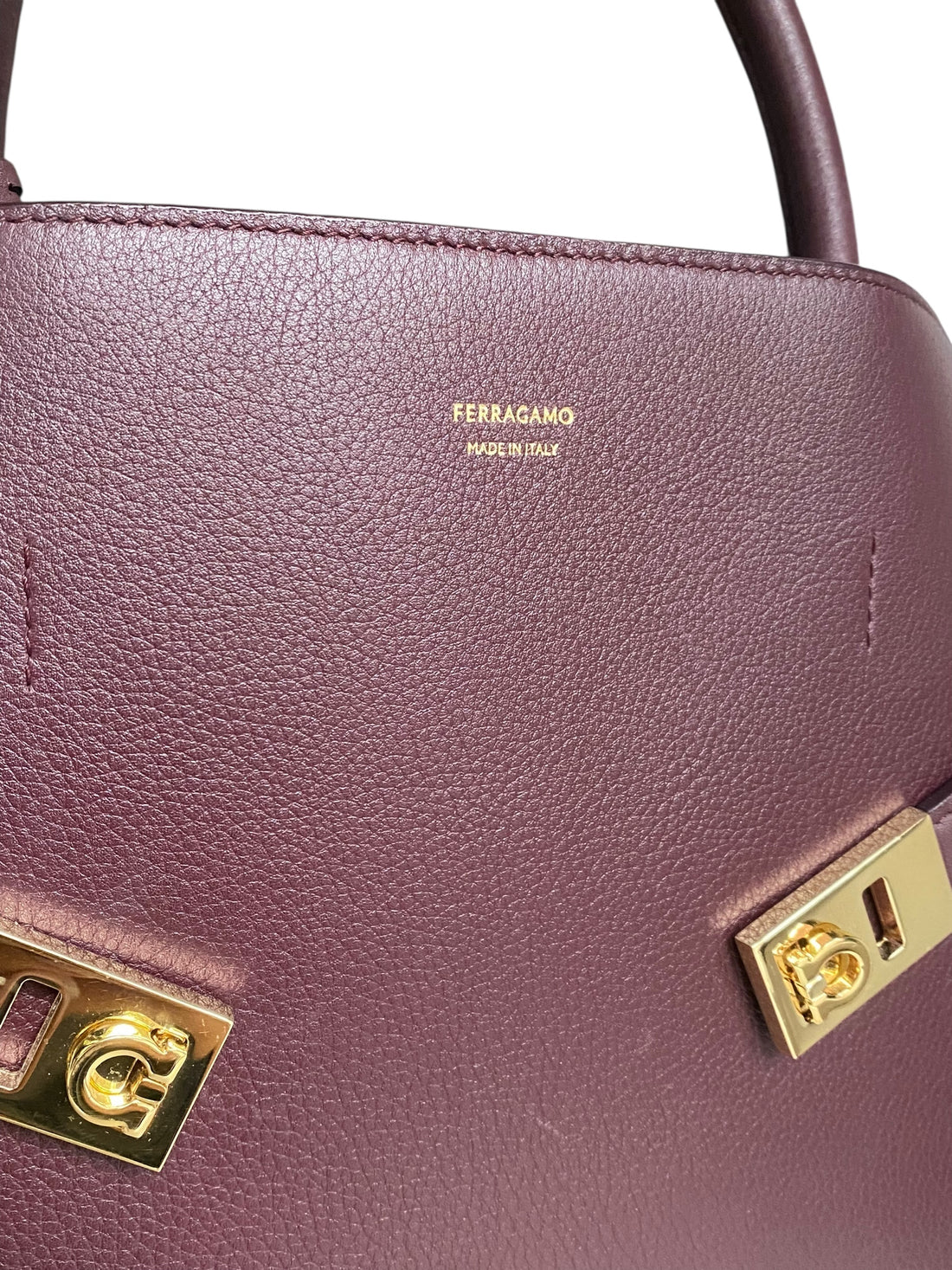 Ferragamo Dark Baloro Large Hug Bag