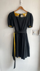 Lanvin Black & Yellow Bowtie Dress - 42