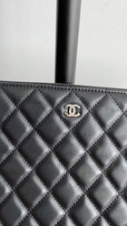 Chanel Black Quilted Lambskin Timeless Large O Case Pouch