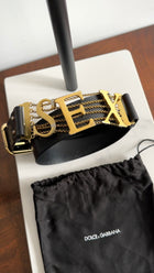 Dolce & Gabbana Spring 2003 Vintage S- E- X-  Logo Belt - 90cm / 42