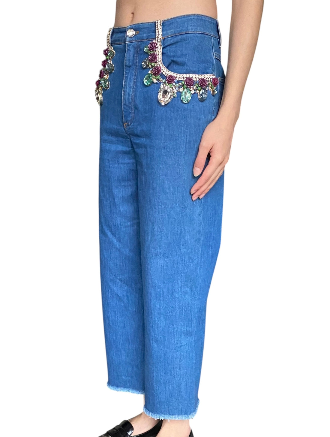 Dolce & Gabbana Jewel Embellished Denim - 38 / US 2-4