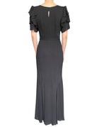 Gucci Tom Ford Black Silk Cutout Belted Gown - IT 44 / US 8