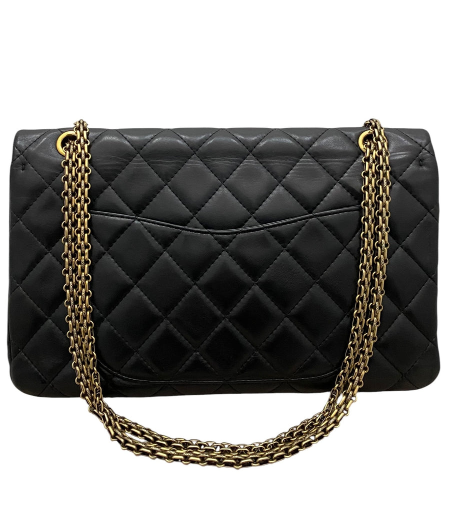 Chanel Black Leather 2.55 Reissue 277 Double Flap GHW