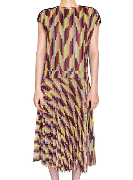 M Missoni Multi Printed Mesh Maxi Dress - 40