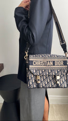 Christian Dior Navy Oblique Diorcamp Monogram Canvas Messenger Bag