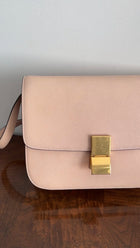 Celine Nude Calfskin Leather Medium Classic Box Bag