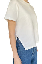 Loewe White Anagram Asymmetric Logo Tee - XS / US 2-4