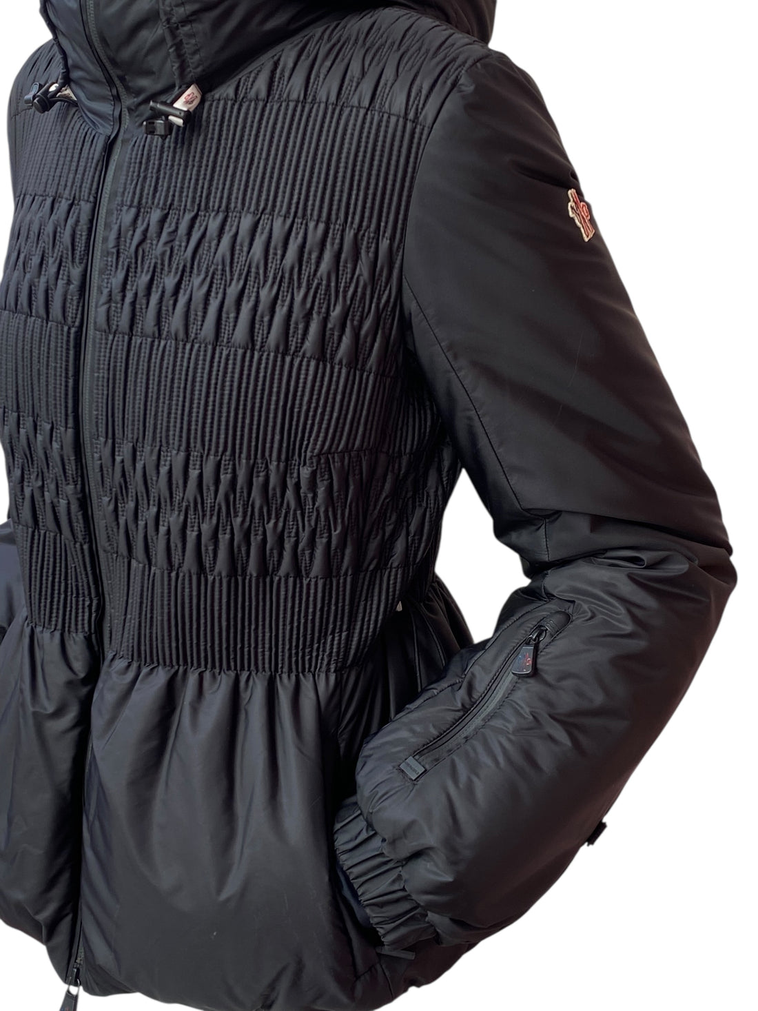 Moncler Black Grenoble Smocked Padded Jacket - 2 / S / US 4-6