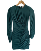 Herve Leger Green Rouched Dress - XS