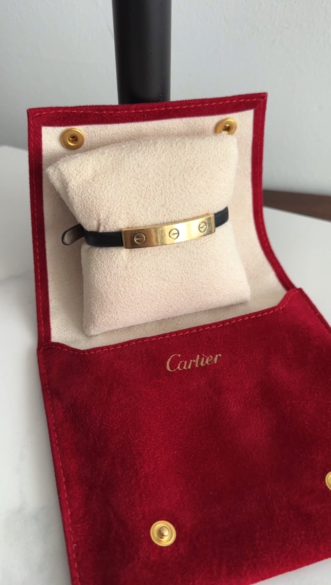 Cartier 18K Gold Love Slide Bar Bracelet