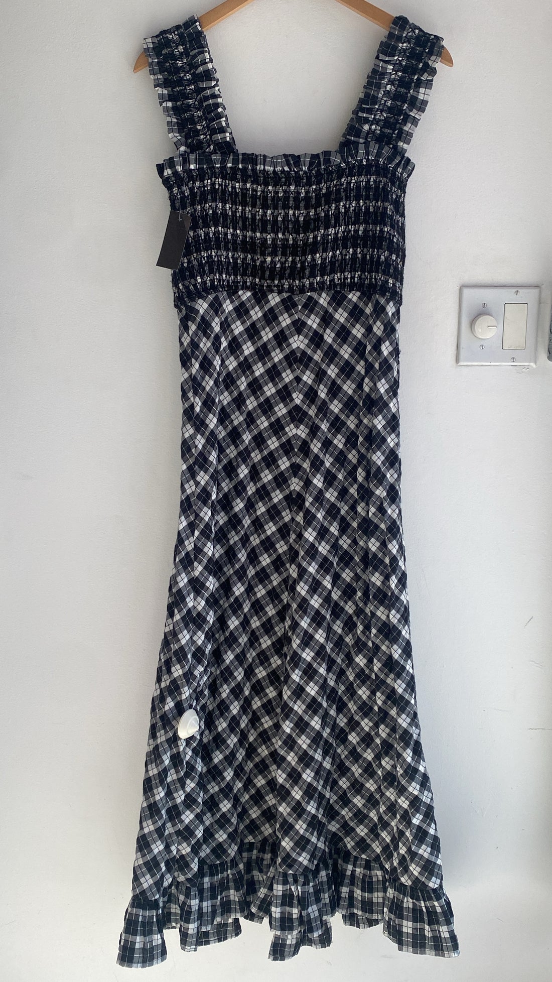 Ganni Gingham Maxi Dress - 38