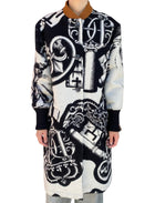 Louis Vuitton 2021 White Jacquard Wool Coat - 36