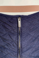 Dior Navy Quilted Distressed Silk Zipper Short Shorts - IT 42 / US 6