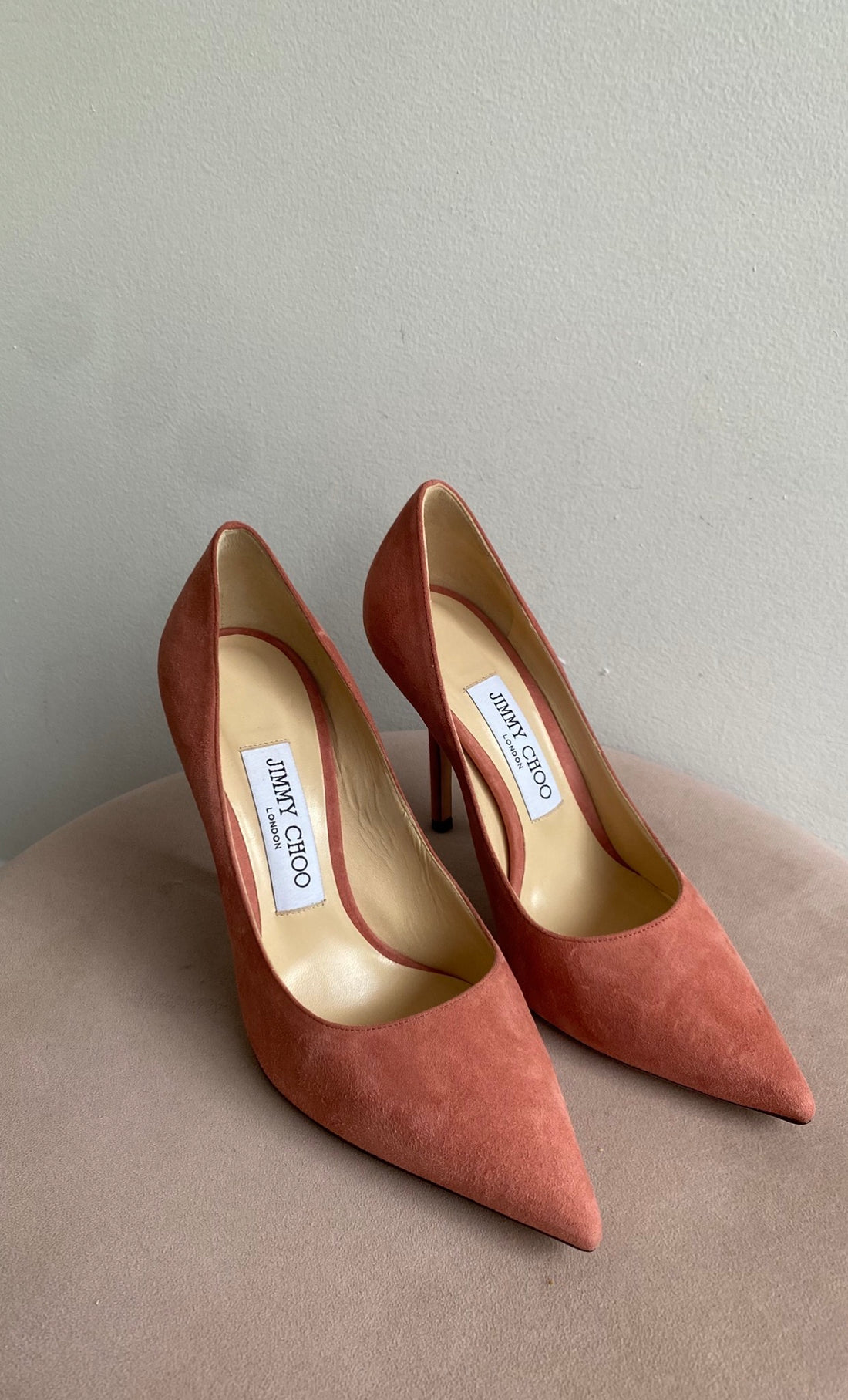 Jimmy Choo Quartz Pink Suede Love 100 Pumps - 36 / 36.5