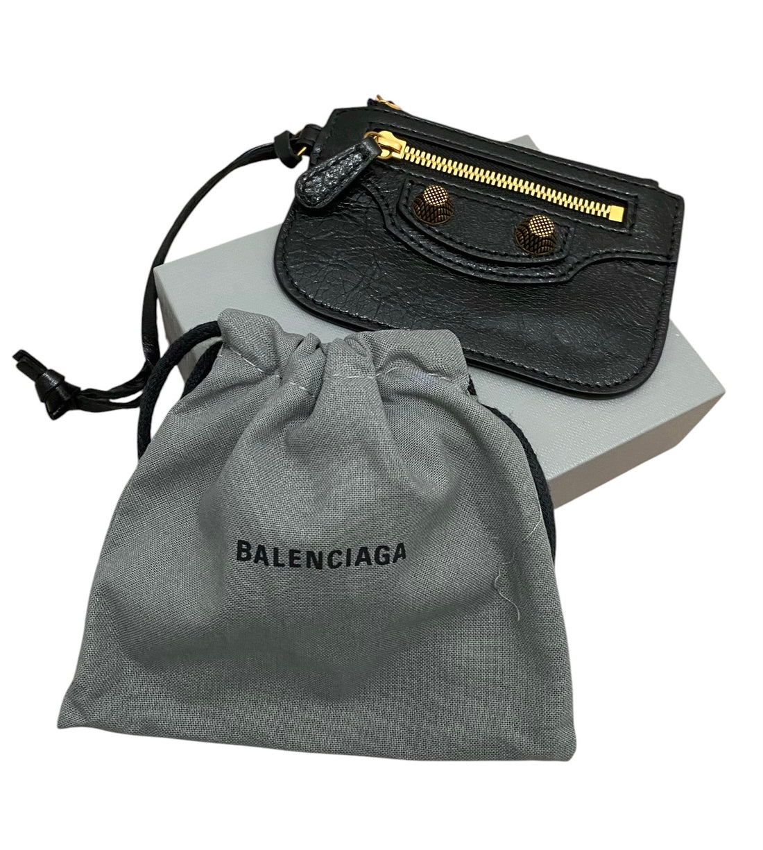 Balenciaga Le Cagole Black Lambskin Coin Purse GHW